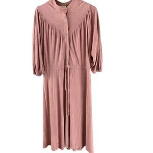 Melissa Lane Vintage Terry Look/Feel Dress Size 16 Dusty Pink